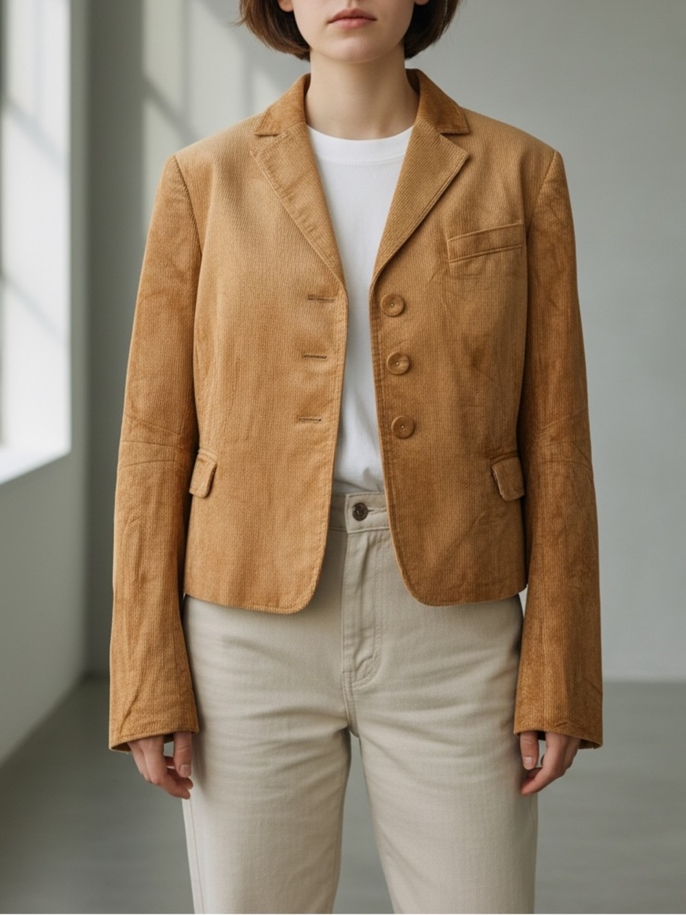 Akris Punto Goldenrod Fine Corduroy Women’s Blazer Jacket Size 10